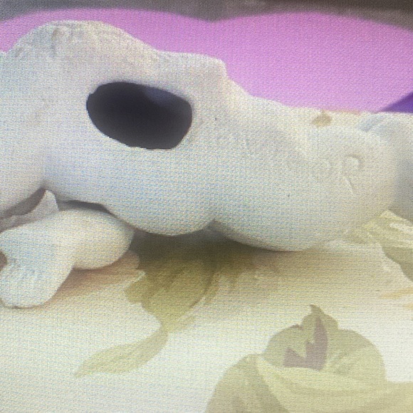 Vintage @Vigor Cherub Angel-White Bisque Adorable resting angel laying down - Picture 3 of 4